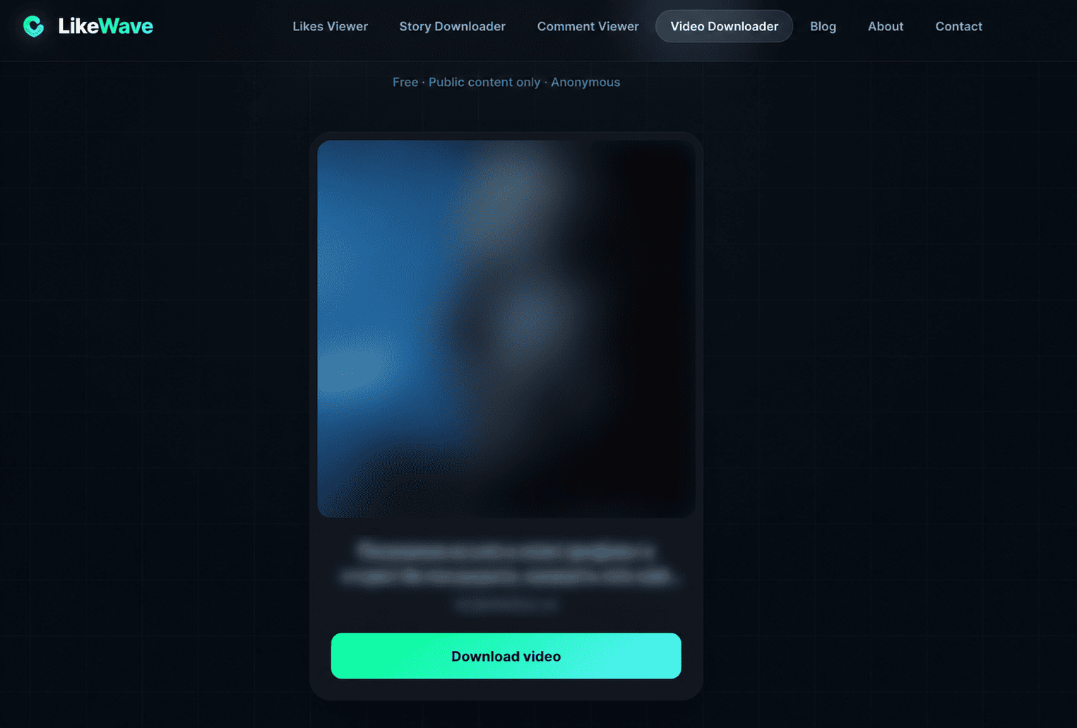 Instagram to MP4 - Download video