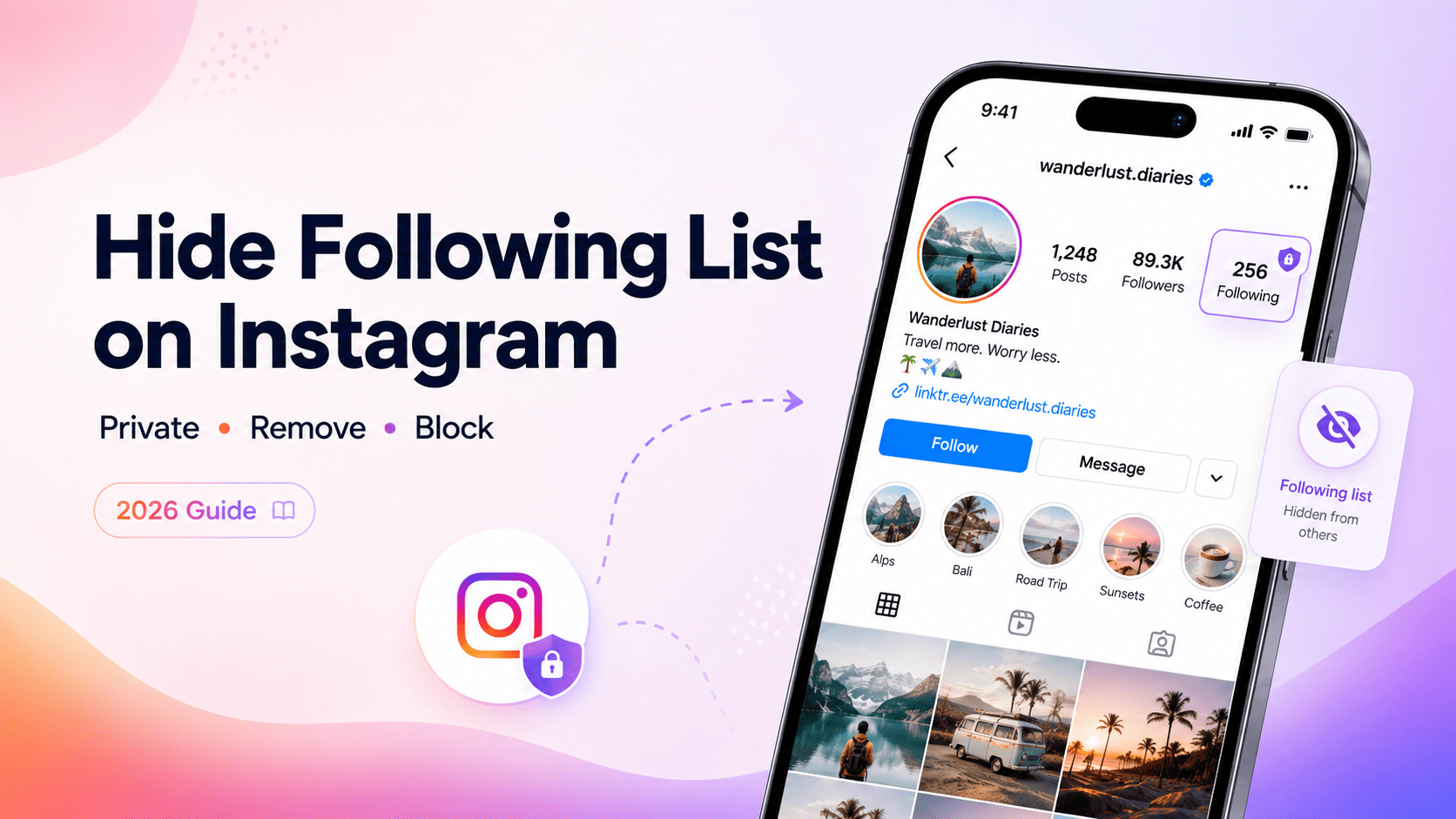 How to Hide Following List on Instagram
